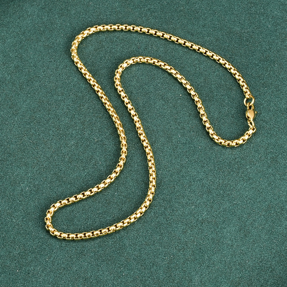 Collar De Cadena De Clavícula 18k Chapado En Acero De Titanio Para Mujer De Oro Simple De Moda display picture 1
