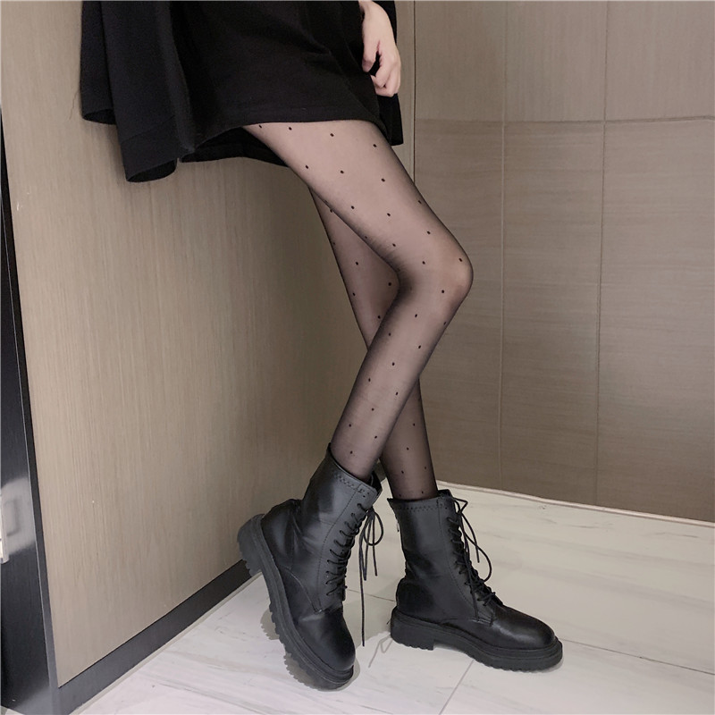 Women's Fashion Small Dot Pattern Stockings Ultra-thin Jacquard Pantyhose display picture 2