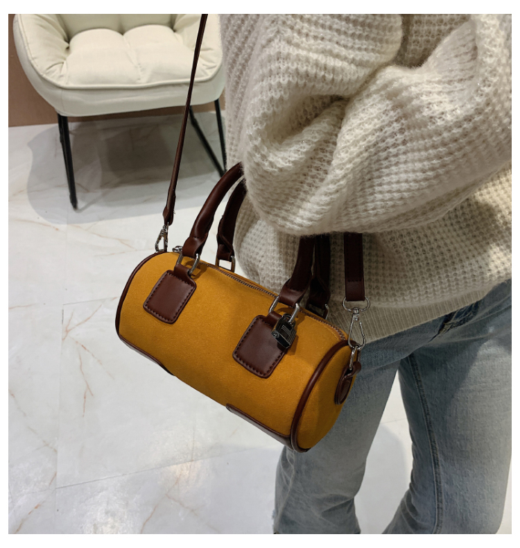 Fashion Women's Portable Cylinder Crossbody Frosted Small Bag display picture 1