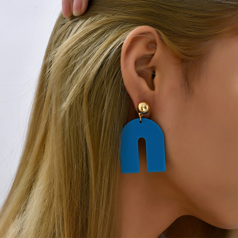Ins Style Cartoon Style Fashion Geometric Synthetic Resin Patchwork No Inlaid Halloween Children's Day National Day Women's Earrings display picture 4