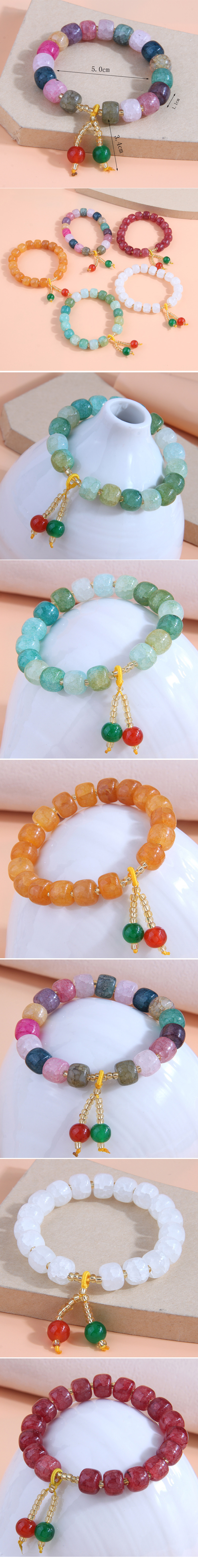 Fashion Simple Jelly Color Geometric Resin Accessories  Bracelet display picture 1