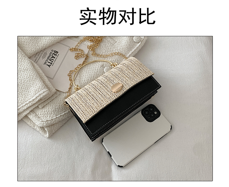 Women's Woven Summer New Fashionable Retro Woven Small Square One Shoulder Messenger Bag display picture 4