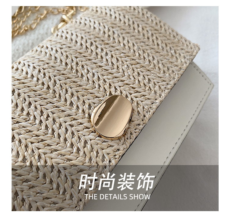 Women's Woven Summer New Fashionable Retro Woven Small Square One Shoulder Messenger Bag display picture 6