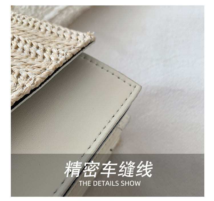 Women's Woven Summer New Fashionable Retro Woven Small Square One Shoulder Messenger Bag display picture 8
