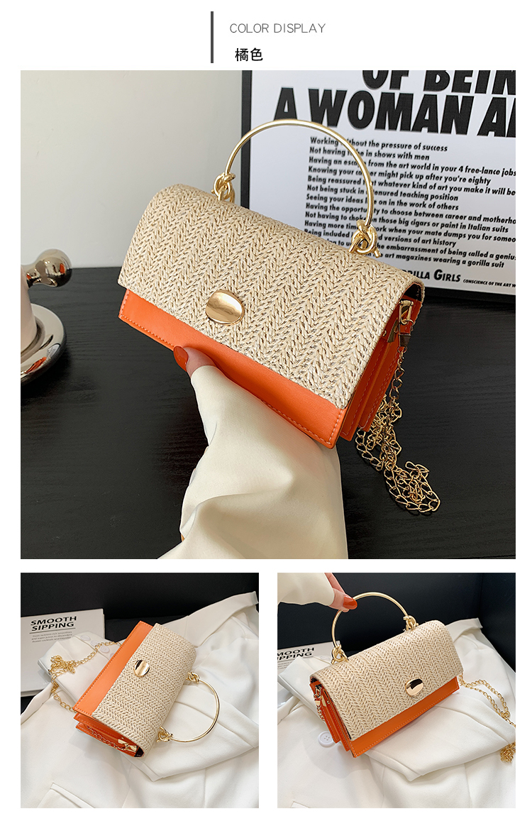 Women's Woven Summer New Fashionable Retro Woven Small Square One Shoulder Messenger Bag display picture 17