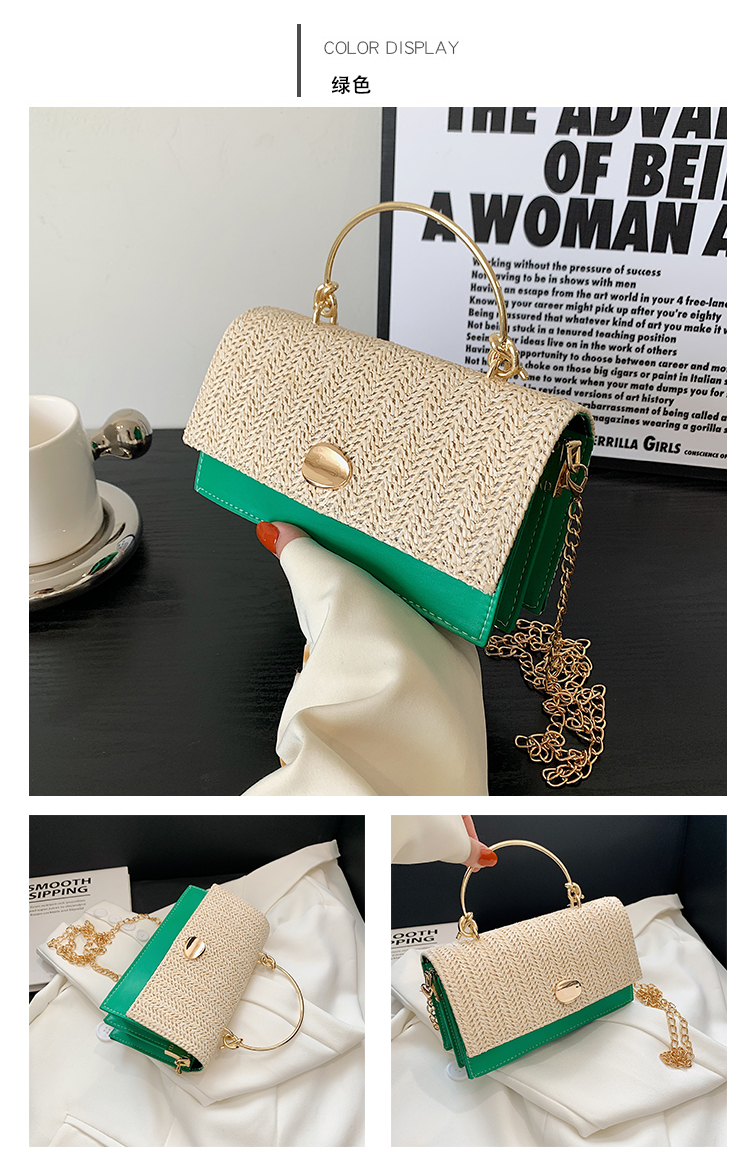 Women's Woven Summer New Fashionable Retro Woven Small Square One Shoulder Messenger Bag display picture 18