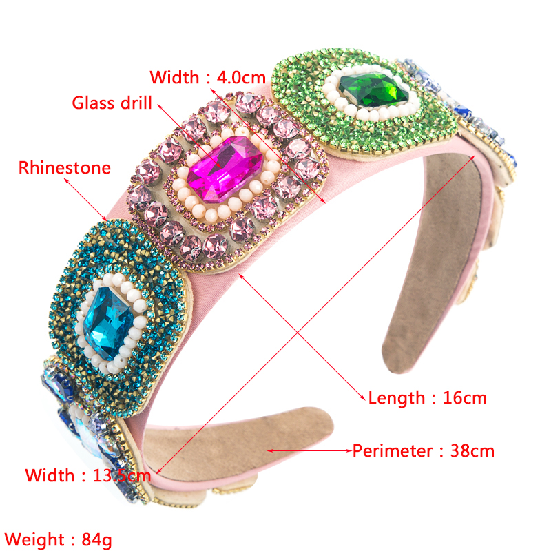 Fashion New Bright Crystal Baroque Hairband Hair Accessories Rhinestone display picture 1