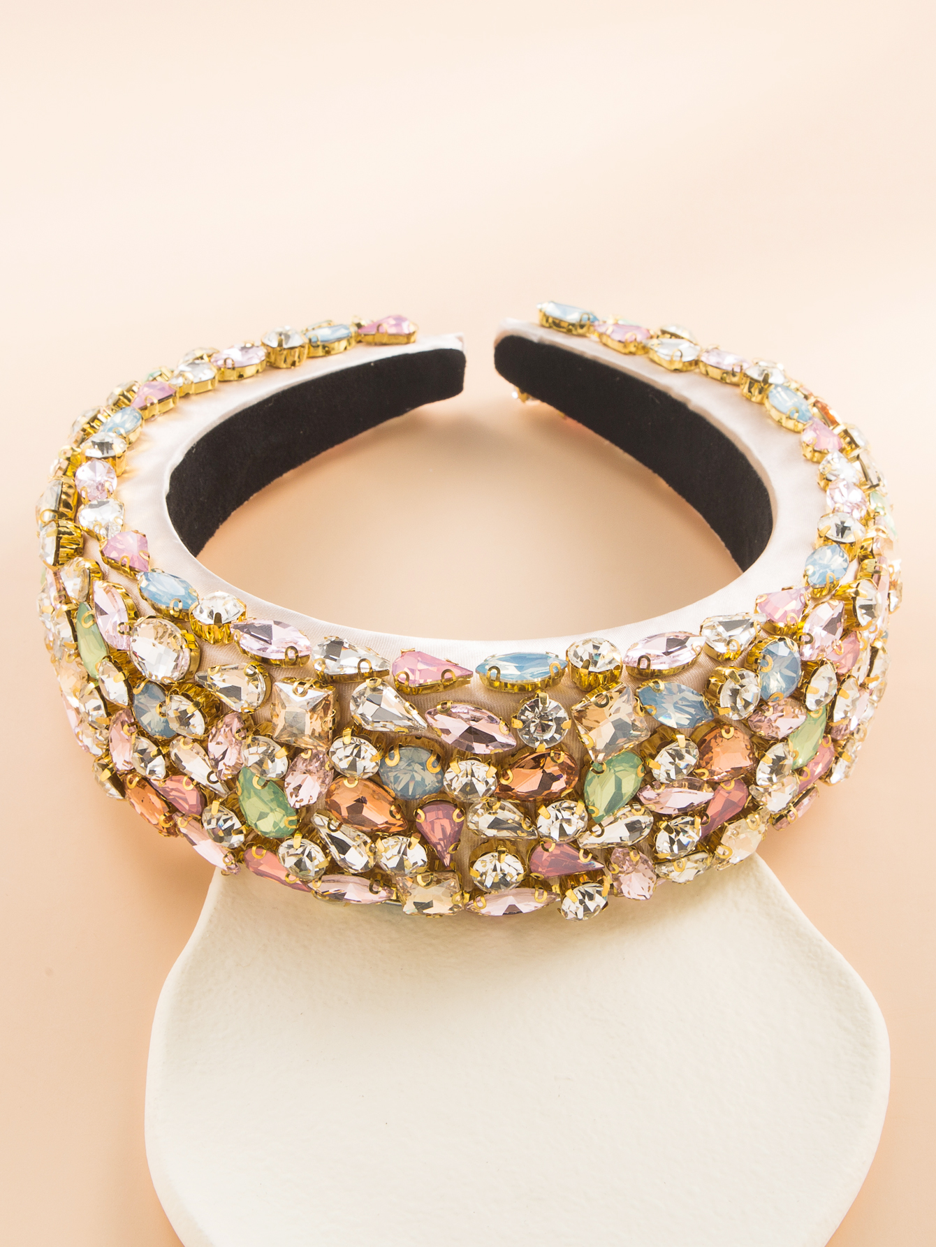 Fashion Baroque Rhinestone Headband Plus-sized Wide Brim Accessories display picture 3