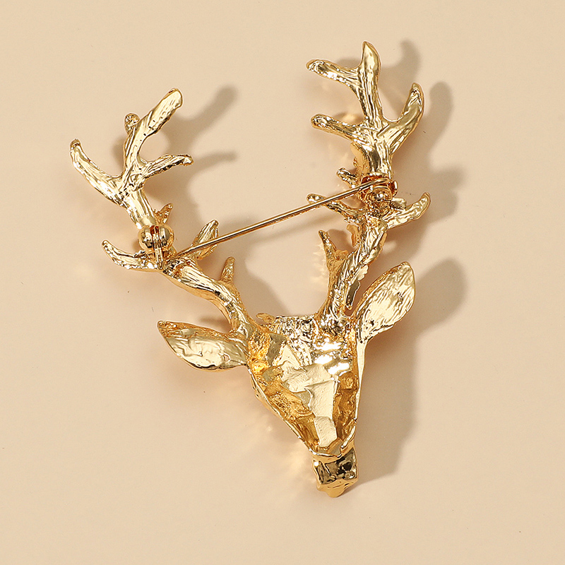 Fashion Creative Clothing Accessories Animal Deer Head Shape Brooch display picture 2