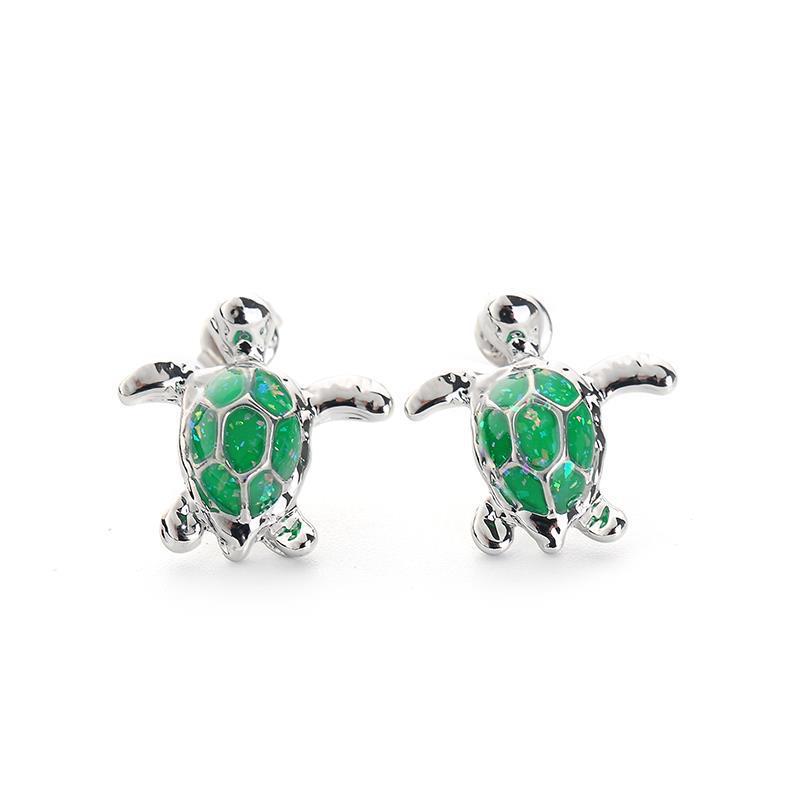 Fashion Cute Dripping Turtle Shape Alloy Stud Earrings display picture 4