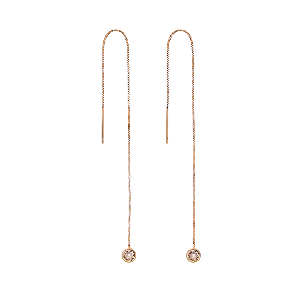 Fashion New Micro Inlaid Zircon Geometric Pendant Copper Earrings Eardrop Pairs display picture 6