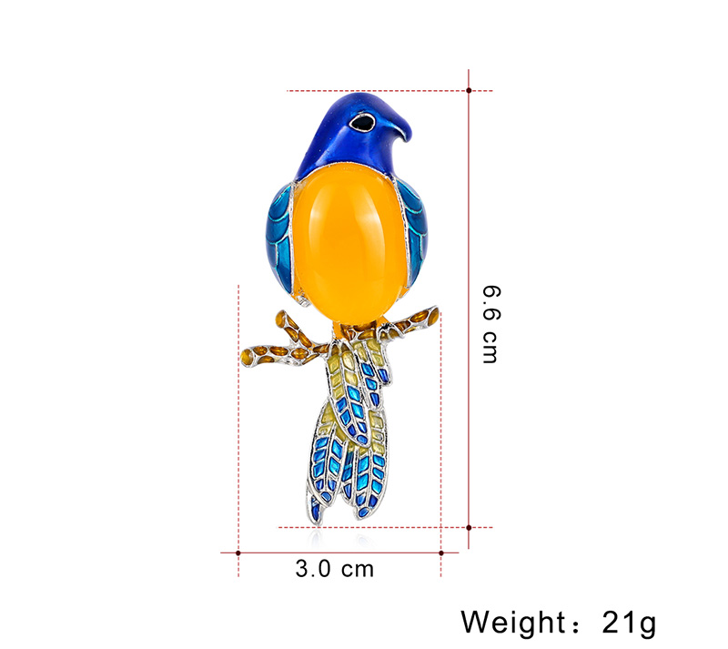 Fashion Cute Enamel Painting Oil Magpie Shaped Brooch Alloy display picture 1