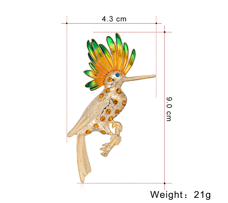 Fashion Cartoon  Dripping Oil Bird Shaped Alloy Brooch display picture 1