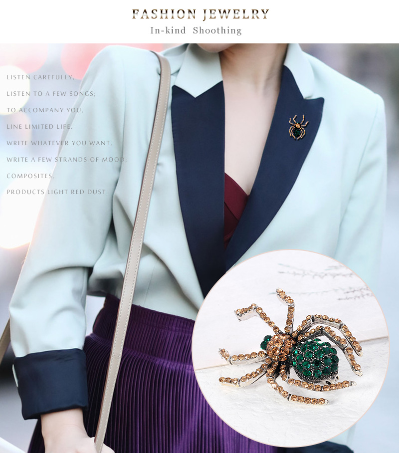 Classic Style Insect Alloy Rhinestones Unisex Brooches display picture 3