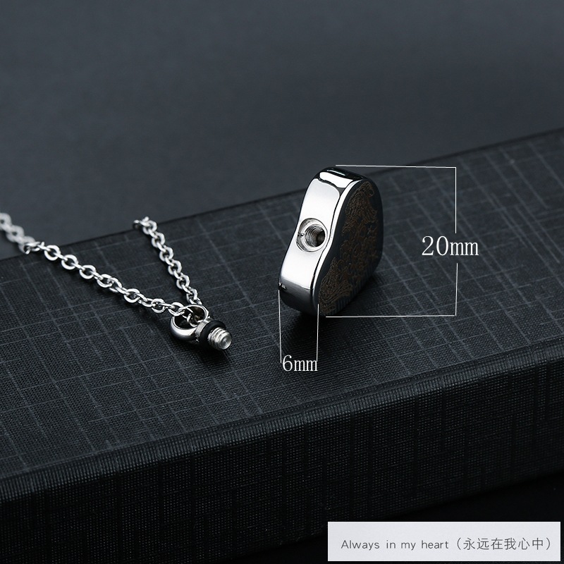 Fashion Simple Perfume Bottle Can Open Titanium Steel Necklace display picture 1