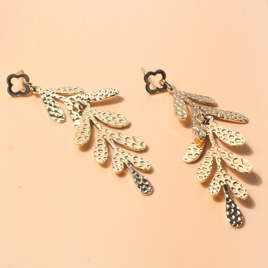Ins Style Elegant Fashion Leaves Alloy Plating Women's Earrings display picture 2