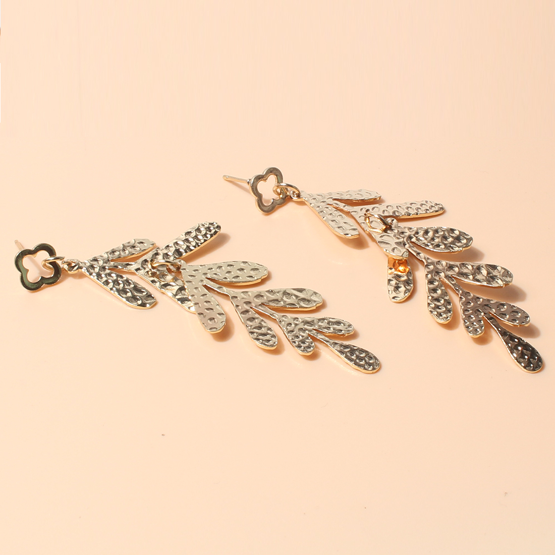 Ins Style Elegant Fashion Leaves Alloy Plating Women's Earrings display picture 4