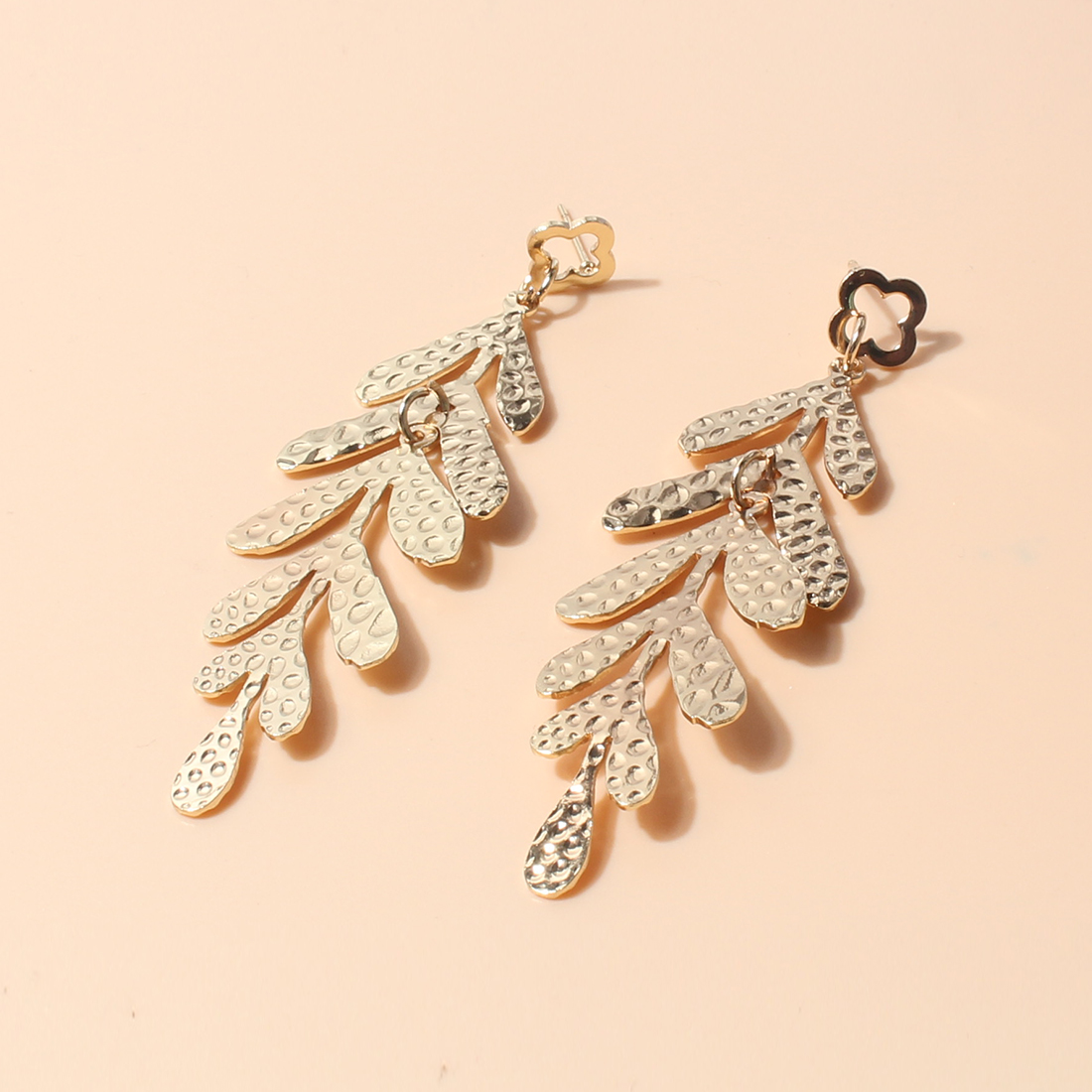 Ins Style Elegant Fashion Leaves Alloy Plating Women's Earrings display picture 5