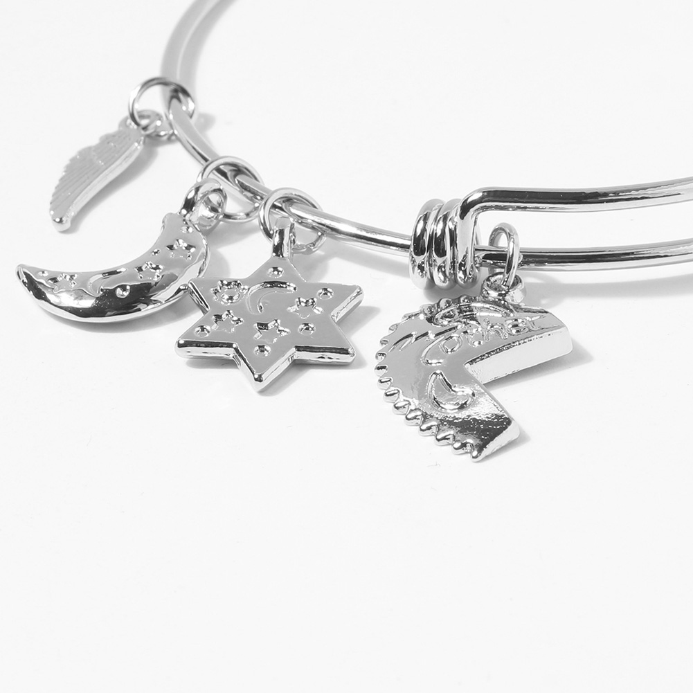Fashion Ornament Valentine's Day Star Moon Shaped Adjustable Alloy Bracelet display picture 2