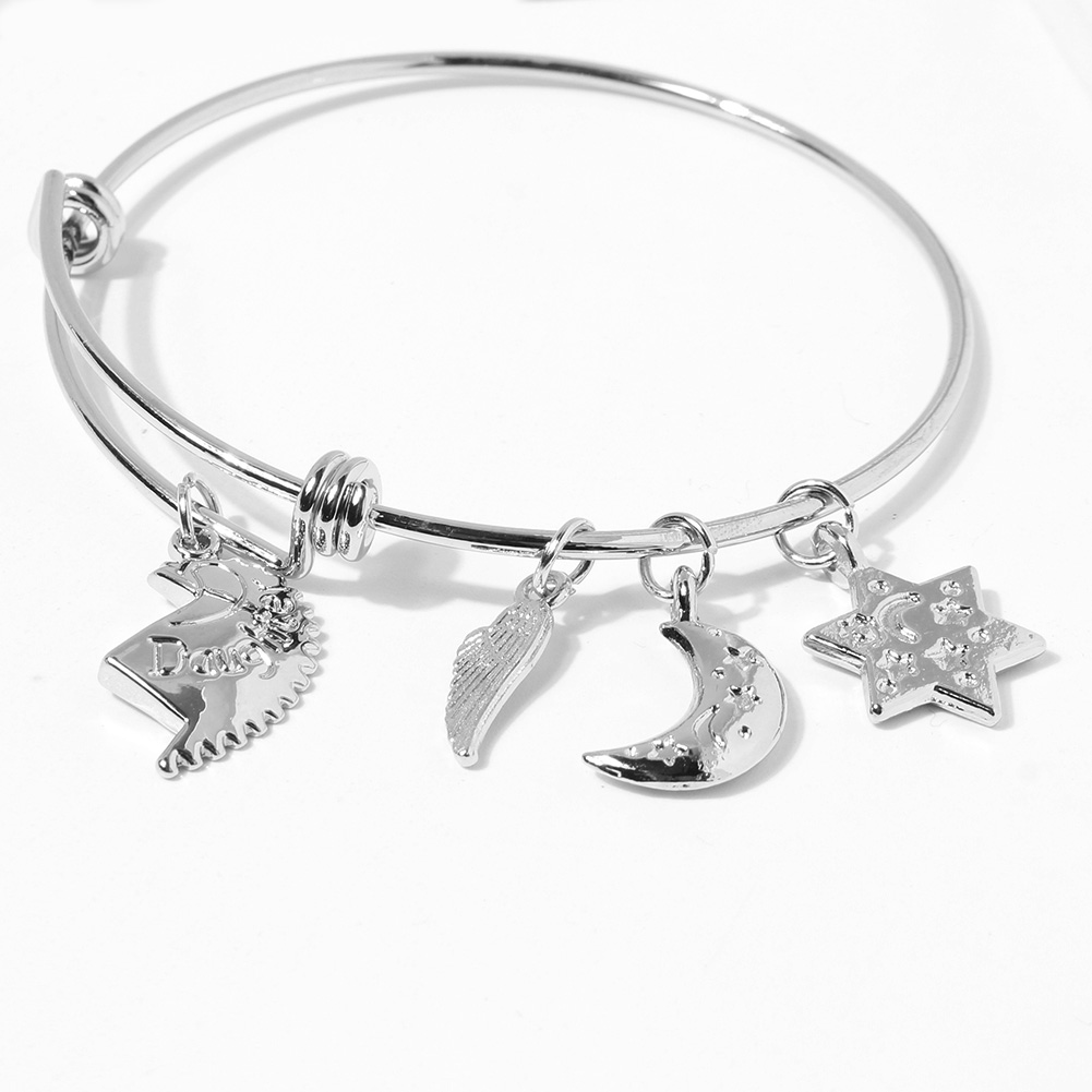 Fashion Ornament Valentine's Day Star Moon Shaped Adjustable Alloy Bracelet display picture 4