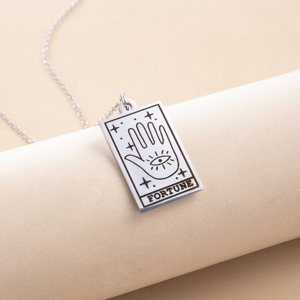 Stainless Steel Tarot Necklace display picture 7