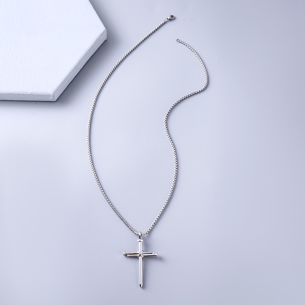 Simple Style Cross Alloy Necklace display picture 2