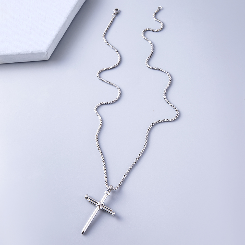 Simple Style Cross Alloy Necklace display picture 6