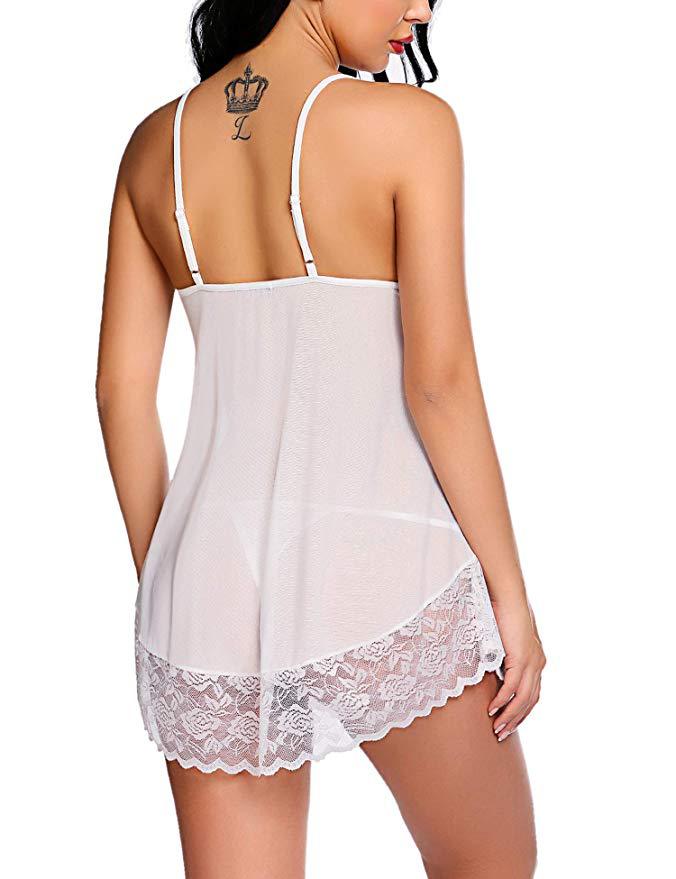 New Sexy Lingerie Multicolor Suspenders Women's Mesh Nightdress display picture 3