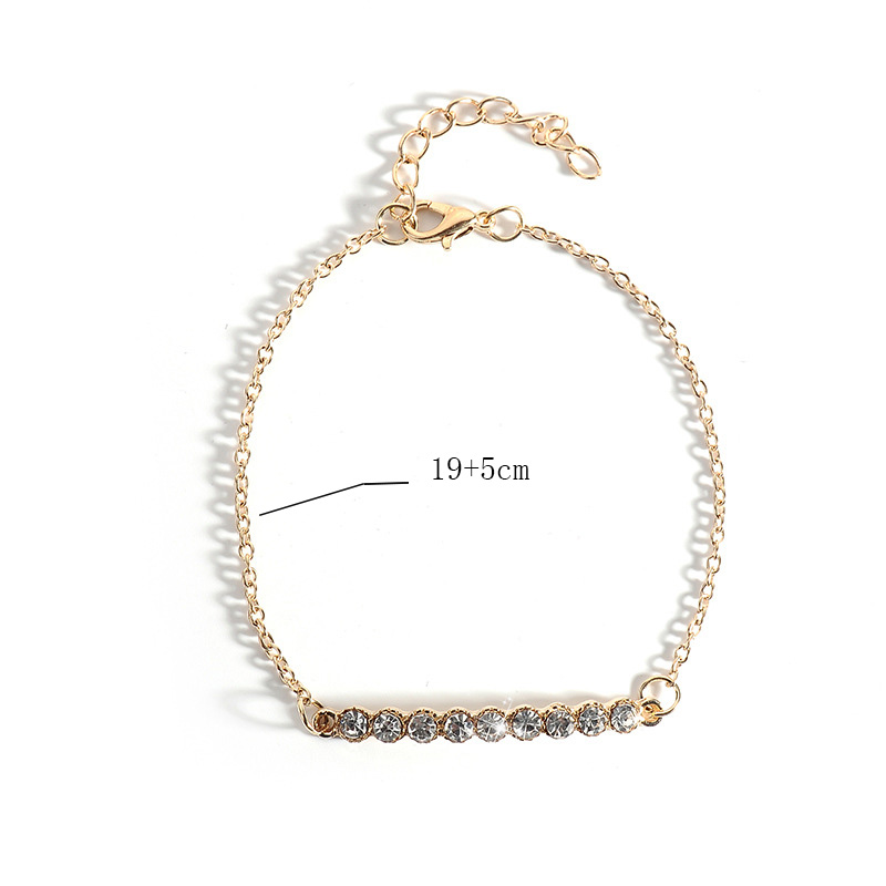 Fashion Ornament Simple Rhinestone Chain Shaped Alloy Bracelet display picture 5