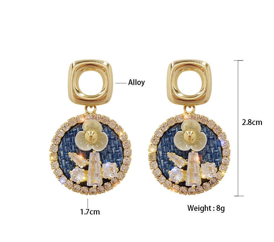 Fashion Zircon Small Geometric Flower Women's Alloy Earrings display picture 1
