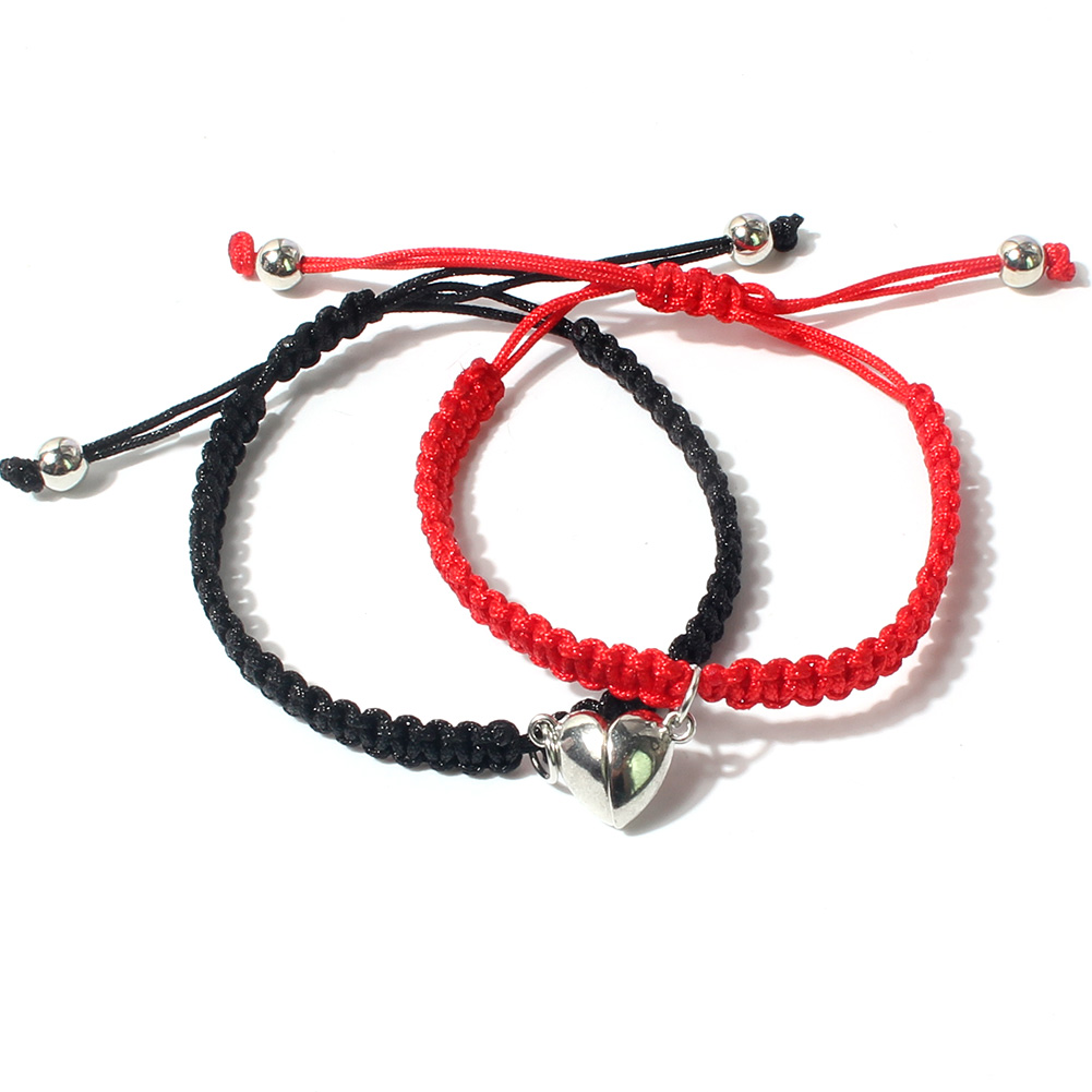 Bohemian Heart Alloy Knitting Plating Valentine's Day Couple Bracelets display picture 4