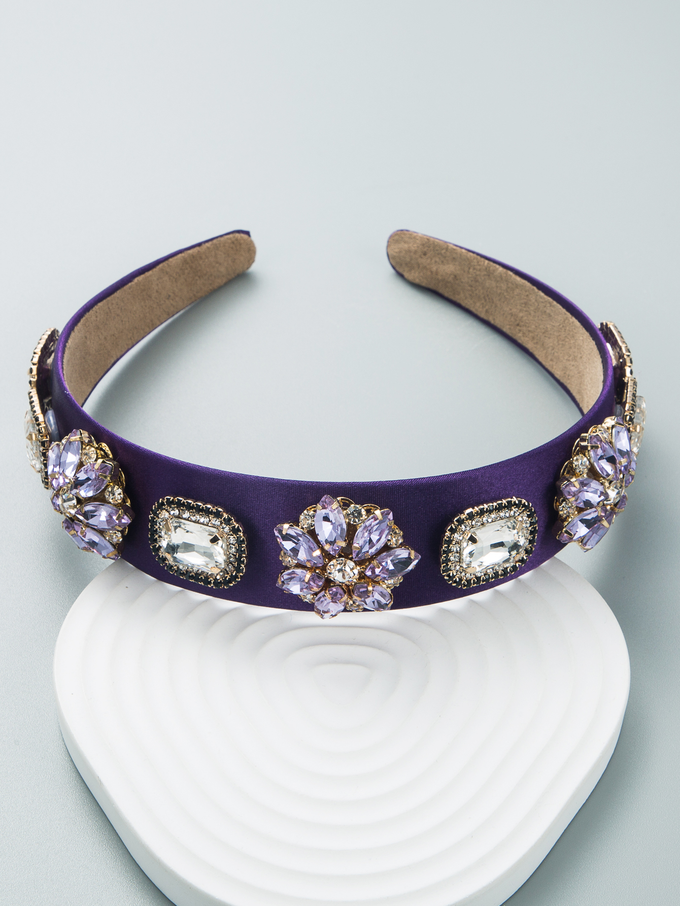 Fashion Baroque Vintage Flower Headband Rhinestone Glass Drill Hair Accessories display picture 6