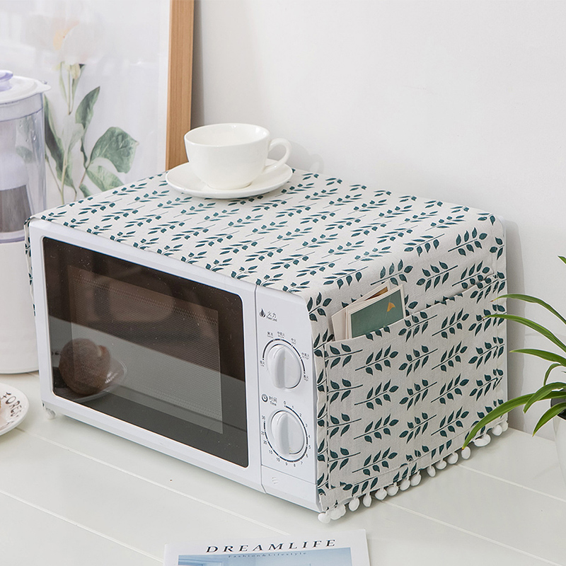 Fashion Green Wheat Fabric Microwave Oven Cover Cloth 30 * 90cm display picture 2