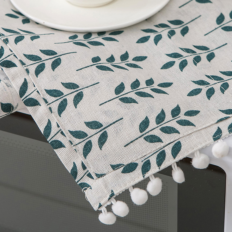 Fashion Green Wheat Fabric Microwave Oven Cover Cloth 30 * 90cm display picture 4