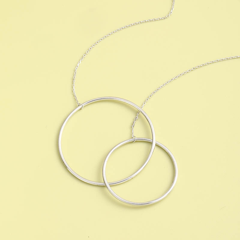Simple Classic Ring S925 Silver Necklace display picture 1