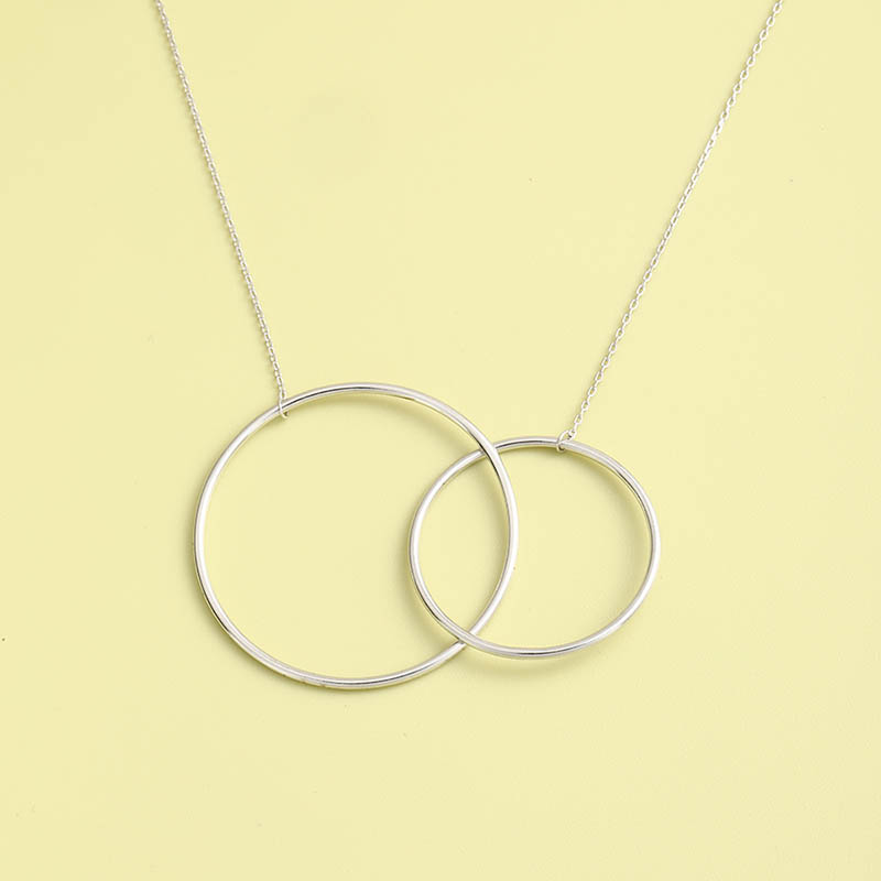 Simple Classic Ring S925 Silver Necklace display picture 3