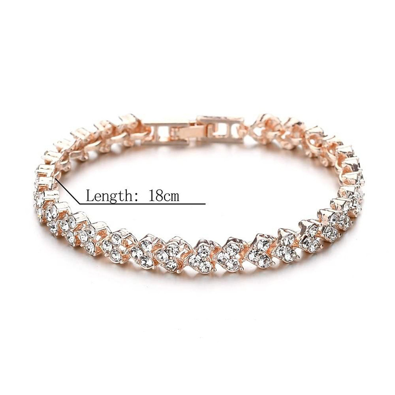 Fashion Sparkling Full Diamond Rhinestone Geometric Buckle Bracelet display picture 3