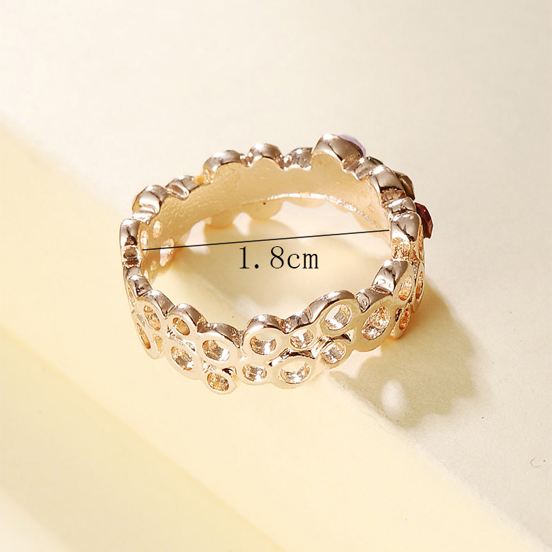 Fashion Jewelry Crystal Rhinestone Color Alloy Ring display picture 2