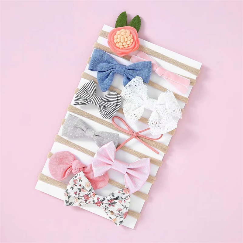 Children's Bows Hair Tie Set Of 10 Wholesale display picture 1