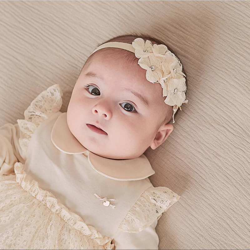 Simple Diamond Flower Baby's Headband display picture 2