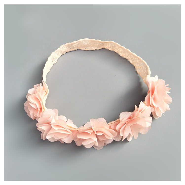 Diadema Infantil De Cinco Flores De Gasa De Moda Simple display picture 6