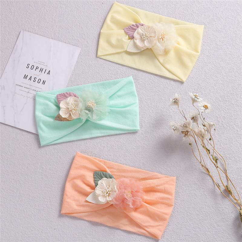 Nylon Elastic Stitching Combination Flower Children's Headband display picture 4