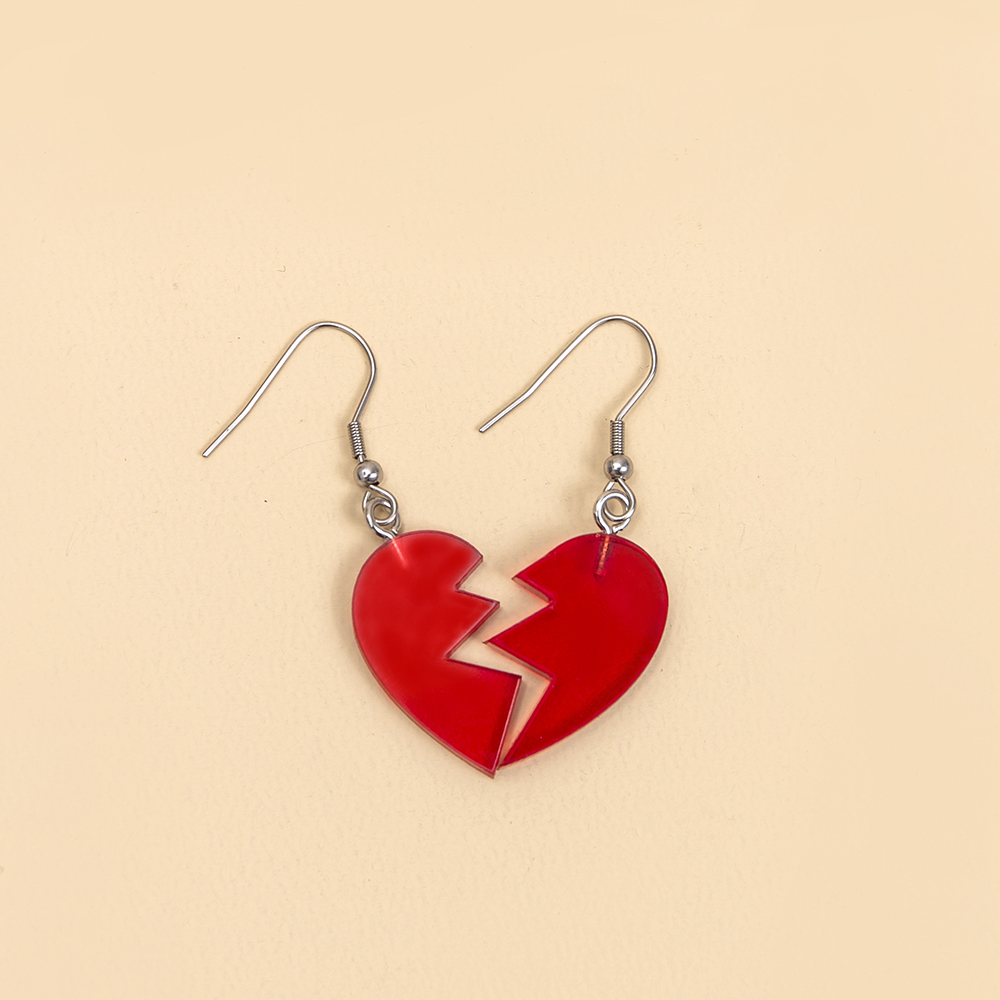 Simple Style Heart Arylic Drop Earrings display picture 2