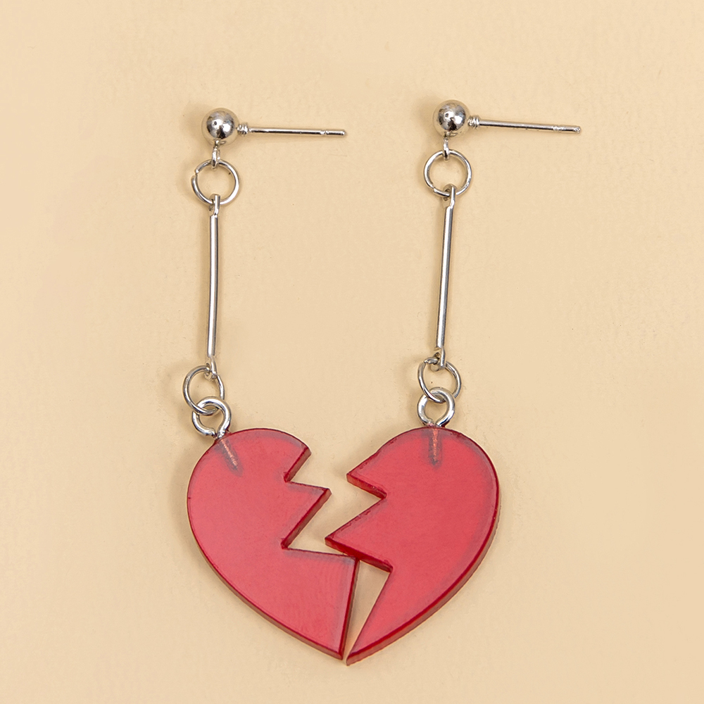Simple Style Heart Arylic Drop Earrings display picture 4