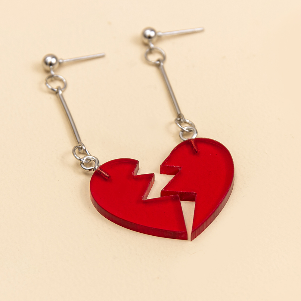 Simple Style Heart Arylic Drop Earrings display picture 5