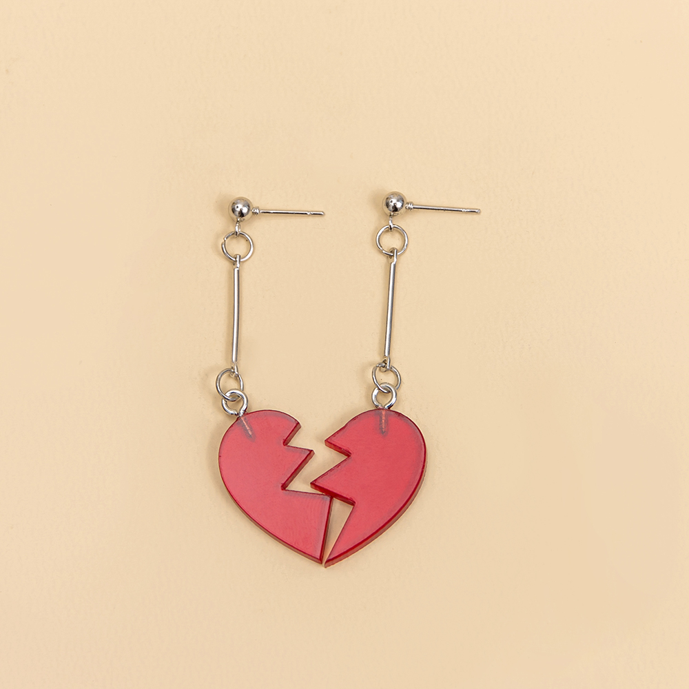 Simple Style Heart Arylic Drop Earrings display picture 7