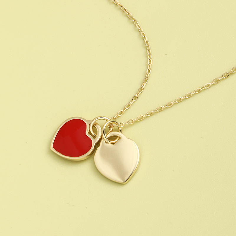 Light Luxury Simple Heart Lock S925 Silver Necklace display picture 1