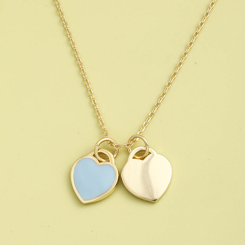 Light Luxury Simple Heart Lock S925 Silver Necklace display picture 2