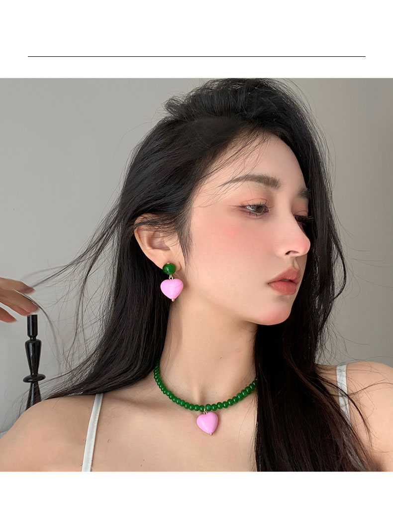 Pendientes De Amor Para Mujer, Novedad De , Pendientes De Temperamento A La Moda, Collar, Cadena De Clavícula, Accesorios Japoneses Y Coreanos Que Combinan Con Todo El Viento display picture 10