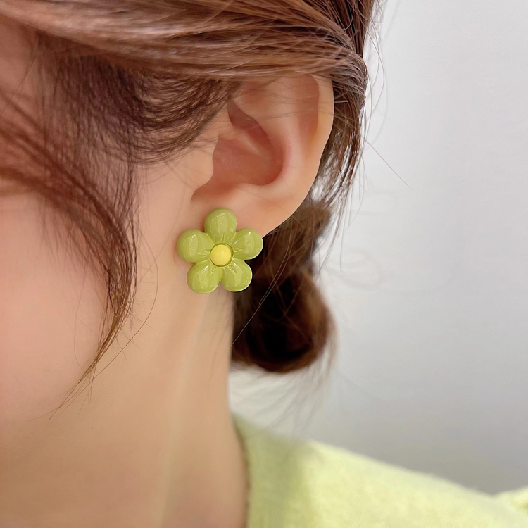 Korean Temperament Net Red Ins Wind Flower Earrings Female 2022 New Trendy Fashion All-match Cute Earrings Earrings display picture 11